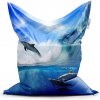 Sablio Sedací vak Delfíny vo vlnách - 150x100 cm