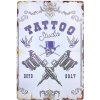 Retro ceduľa Tattoo Studio 20x30cm (Dekoračná ceduľa na stenu)