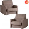 Mebel Elite zostava / set 2x Jednolôžkové rozkladacie kreslo MILAN 1 béžová