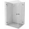 Mexen Lunar-B Duo sprchový kút s otváracími dverami 85 x 80 cm, priehľadný, brúsená sivá - 832-085L-080P-66-00