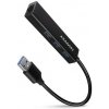 Axagon HMA-GL3A, USB 5Gbps húb, porty 3x USB-A + Gigabit Ethernet, kovový, kábel USB-A 20cm (HMA-GL3A)