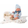 Llorens 73885 New Born chlapeček realistická panenka miminko s celovinylovým tělem 40 cm
