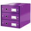 Leitz Click&Store box 3 zásuvky purpurový