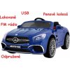 JOKO Elektrické autíčko Mercedes SL65 AMG, Lakované, penové kolesá, kožené sedadlo, USB, modré (Elektrické autíčko Mercedes SL65 AMG čierne)