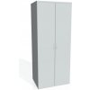 Hobis - Šatníková policová skriňa Strong, 80x192x60 cm, sivá/sivá