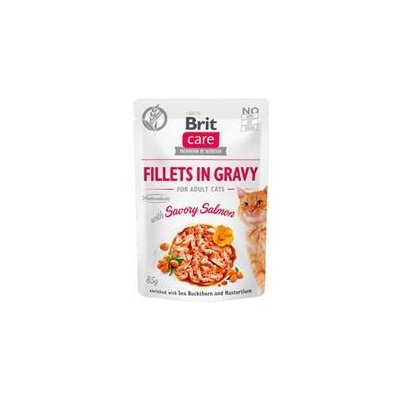 Brit Care Cat Fillets in Gravy Savory Salmon 5 x 85 g