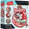TREFL Wood Craft Origin puzzle Vánoční dobrodružství Mickeyho a Minnie 160 dílků