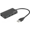 NATEC Rozbočovač USB 4 porty Moth USB 3.0 čierny (NHU-1342)