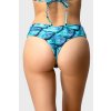VFstyle spodný diel plaviek s vysokým pásom Eleanor šupinky tyrkysové
