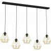 Luminex | Luster na lanku BERGEN 5xE27/60W/230V čierna/zlatá | LU0617