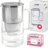 Filtračná kanvica Aquaphor Glass 2,5 l strieborná/sivá