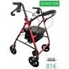 Rehafund Rf-610/c chodítko 4-kolesové červené