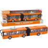 Mestský kĺbový autobus 1:16 so svetlami a zvukmi, oranžový