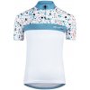 Force ROCK LADY bielo-tyrkysový dámsky cyklodres - kr. rukáv - XL
