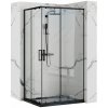 Rea Punto Black Mat, sprchový kút s posuvnými dverami 80(dvere) x 100(dvere) x 190 cm, 5mm číre sklo, čierny REA-K4806