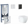 Grohe Rapid SLX Set predstenovej inštalácie, klozetu, dosky SoftClose a tlačidla Even, phantom black SANI11BB5107-GR