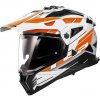 LS2 prilba PIONEER II MX702 Namib white/orange - 3XL