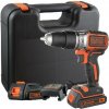 BLACK+DECKER Náradie - 18V AKU vŕtačka s príklepom, 1x aku 1,5 Ah Li-Ion, nabíjačka BL188K-QW