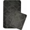 Antracitové kúpeľňové predložky v súprave 2 ks 50x80 cm Cizgili – Foutastic