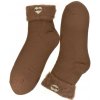 Teplé dámske spandex termo ponožky CozyHeart hnedé