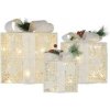 Emos LED darčeky biele s ozdobou, 3 veľkosti, teplá biela DCFC27 - Vianočná dekorácia