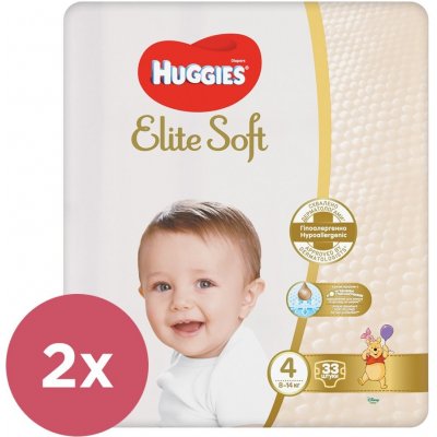 HUGGIES Elite Soft 4 8-14 kg 2x 33 ks