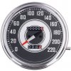 Tachometer FL, 41-45, strieborný/čierny. 1:1 KMH