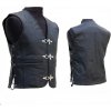 Kožená vesta L&J Motorcycle Club Basic čierna 5XL