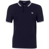 Fred Perry Polokošele s krátkym rukávom SLIM FIT TWIN TIPPED Modrá