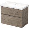 Kúpeľňová skrinka s umývadlom DAXX 80 cm dub wellington DA 80 2Z D370