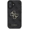 Guess PU 4G Metal Logo Zadní Kryt pro iPhone 16 Plus Grey