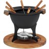 KELA Fondue set COUNTRY 11-dielny liatina / drevo