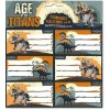 ARS UNA Age Of The Titans štítky na zošity, samolepiace (3x6ks)