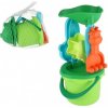 Teddies Sada na piesok plast vedierko so sitkom 13x10cm, lopatka, hrabličky, mlynček v sieťke