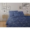 Kvalitex Francúzske bavlnené obliečky NORDIC COLLECTION 220x200, 70x90cm GRID modré