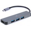 Gembird USB-C 2v1 multiport hub + HDMI A-CM-COMBO2-01