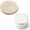 SOLLAU Neodymový magnet valec D 18x10 mm, Neodym, N38, ponikelovaný