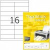 105*33,8 mm TopStick A4 hárkové print etikety, biela farba (100 hárkov/balenie)