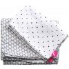 MOTHERHOOD Obliečky bavlnené mušelínové do postieľky Pre-Washed Grey Classics 2-dielne