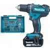 MAKITA DDF482RFX1 aku vŕtačka 18V/2*3Ah Li-Ion, 62Nm, kufrík s príslušenstvom 74ks