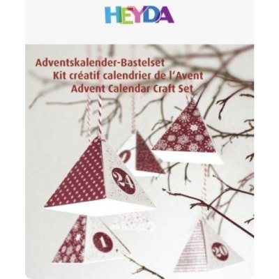 HEYDA Adventný kalendár krabičky červený 24 ks