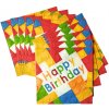 Servítky kocky s nápisom Happy Birthday 10 ks
