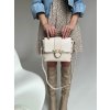 Elegantná béžová crossbody Laura Biaggi – malá kabelka do ruky aj na rameno