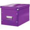 Čtvercová krabice Leitz Click&Store, velikost L (A4), purpurová