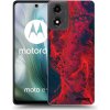 Picasee silikónový čierny obal pre Motorola Moto E14 - Organic red