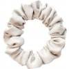 MURU Úzka Saténová Scrunchie gumička - Krémová Matná