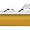 Prechodové lišty A48 - SAMOLEPIACE šírka 4,1 x výška 0,62 x dĺžka 200 cm - zlatá