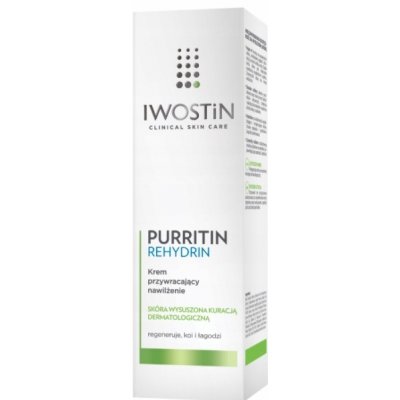 Iwostin Purritin Rehydrin hydratačný krém pre pleť vysušenú a podráždenú liečbou akné 40 ml