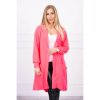Dámsky kardigán s kapucňou oversize MI0044 neónovo ružový