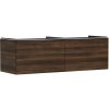 Hansgrohe Xelu Q Umývadlová skrinka, 50x156x55 cm, 2 zásuvky, tmavý orech/matná biela 54073700-HG